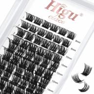 diy lash clusters: thin stem cluster lashes, 72 pcs d curl 8-16mm - reusable & easy self-application логотип