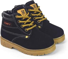 img 2 attached to Toddler Waterproof Synthetic Leather Outdoor Boys' Shoes : Boots