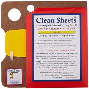 img 4 attached to Clean Sheets CLN-CS100: 100 Disposable Superior Mixing Pad (12x12) for Toughest Jobs - Clear