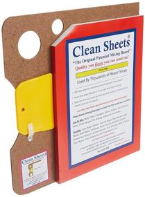 img 2 attached to Clean Sheets CLN-CS100: 100 Disposable Superior Mixing Pad (12x12) for Toughest Jobs - Clear