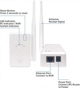 img 2 attached to JOOAN 2,4 ГГц расширитель диапазона Wi-Fi для беспроводной системы безопасности NVR - простая настройка, подключаемый репитер с питанием