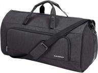 60l large travel duffel bag with shoes compartment convertible suit carry on garment bag weekender for men women logo