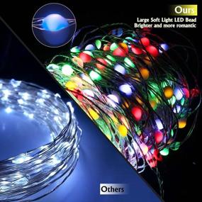 img 1 attached to 50 LED Multi-Colored Fairy String Lights W/ Remote - 16 Color Changing Waterproof Battery Operated For Bedroom, Party, Halloween & Christmas Decor By ANJAYLIA