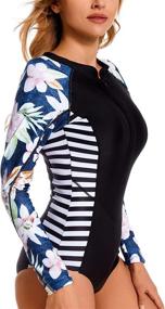 img 1 attached to NESY Protection Swimsuit Printed Swimwear Women's Clothing : Swimsuits & Cover Ups