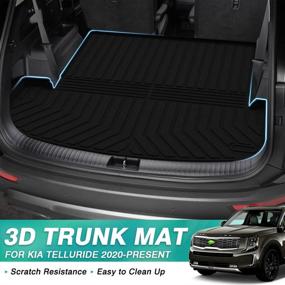 img 3 attached to 🚗 Mixsuper Custom Fit Cargo Liner for Kia Telluride 2020-2022 - All Weather Trunk Mat