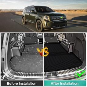 img 2 attached to 🚗 Mixsuper Custom Fit Cargo Liner for Kia Telluride 2020-2022 - All Weather Trunk Mat