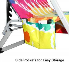 img 2 attached to Stay Comfortable And Organized By The Pool With VOCOOL'S Kaleidoscope Beach Chair Towel Chaise Lounge Cover