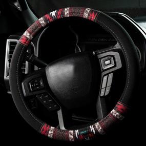 img 1 attached to 🚗 Hooey Steering Wheel Cover, Universal-Fit, Easy to Install for Cars, Trucks, Vans, SUVs – Multi Clay