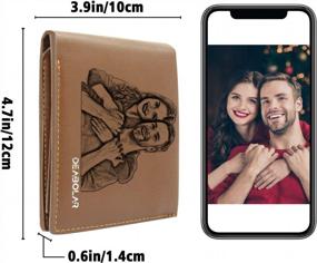img 1 attached to Create A Timeless Treasure With Personalized Men'S Photo Wallet – Engraved Leather Wallet For Your Loved Ones