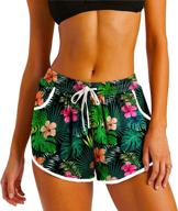 shorts athletic hawaiian tropical pockets women's clothing ~ swimsuits & cover ups logo