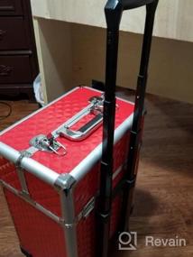 img 6 attached to Aluminum Rolling Makeup Case With Drawer And Locks For Professional Cosmetic Storage By OUDMAY