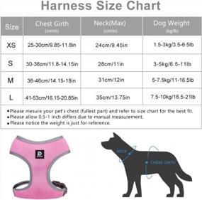img 1 attached to Adjustable Reflective Dog Harness And Leash Set - Soft Mesh Comfort Fit Step-In Puppy Vest Harness For Small And Medium Dogs - No Pull, No Choke Design (XS, Pink)