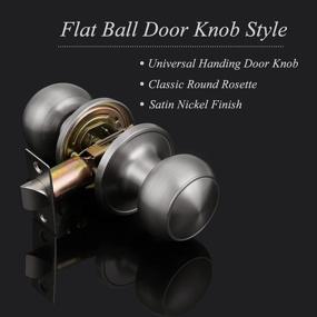 img 3 attached to Probrico Passage Door Knobs Brushed Nickel Interior Keyless Round Door Knobs Hall/Closet Handles, 6 Pack