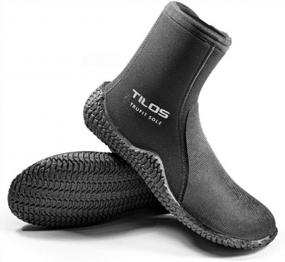img 4 attached to TruFit Dive Boots By Tilos: The Ultimate Ergonomic Scuba Booties Available In 3Mm Short, 3Mm Titanium, 5Mm Titanium, 5Mm Thermowall, And 7Mm Titanium Thicknesses