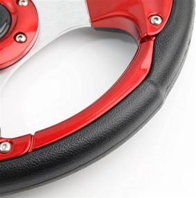 img 3 attached to YEHICY Universal Red Golf Cart Steering Wheel For Golf Cart Club Car Ds And Precedent RXV &Amp