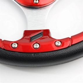 img 1 attached to YEHICY Universal Red Golf Cart Steering Wheel For Golf Cart Club Car Ds And Precedent RXV &Amp