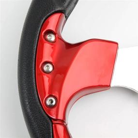 img 2 attached to YEHICY Universal Red Golf Cart Steering Wheel For Golf Cart Club Car Ds And Precedent RXV &Amp