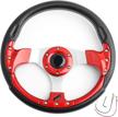 yehicy universal red golf cart steering wheel for golf cart club car ds and precedent rxv &amp logo