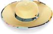 women's summer sun hat: serenita straw wide brim floppy beach & hiking hats logo