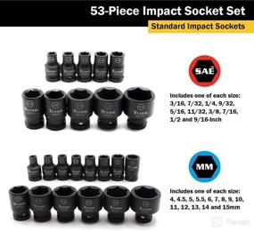 img 2 attached to 🔧 Titan 46053: High-Quality 1/4" Drive SAE & Metric Impact Socket Set for Precision Work