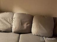 img 1 attached to Protect Your Sofa In Style With Non-Slip Linen Cushion Covers: Perfect For Chair, Bench, Settee, And Loveseat - Black (1 Piece) review by Crystal Jenkins
