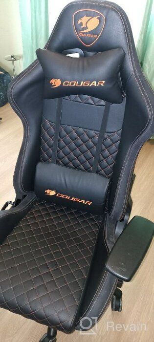 img 1 attached to Gaming chair COUGAR Rampart, upholstery: imitation leather/textile, color: black review by Franciszka Wodarczyk ᠌