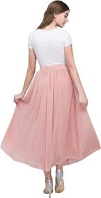 img 1 attached to Kileyi Womens Elastic Chiffon Pleated Women's Clothing ~ Skirts