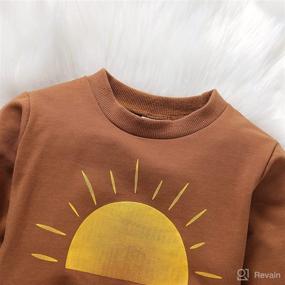 img 2 attached to 👶 Adorable Newborn Baby Boys Girls Toddler Sweatshirt: Long Sleeve Top with Sun Printed Cotton - Perfect Infant Jumper Top!