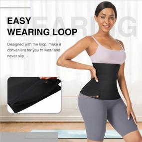 img 2 attached to Tame Your Tummy: FeelinGirl Waist Trainer Wrap For Women With Tummy Control And Loop