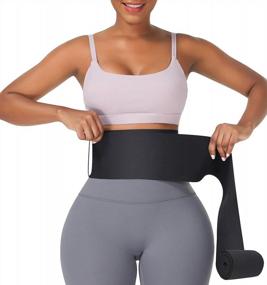 img 4 attached to Tame Your Tummy: FeelinGirl Waist Trainer Wrap For Women With Tummy Control And Loop