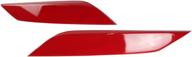 🚗 pre-painted red abs headlight eyelids eyebrows cover for 2003-2009 nissan 350z, compatible with ikon motorsports, available in other colors (2004-2007) логотип