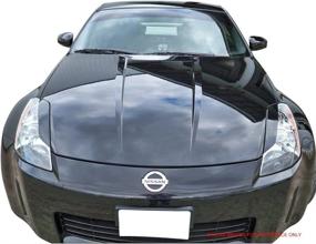 img 2 attached to 🚗 Pre-Painted Red ABS Headlight Eyelids Eyebrows Cover for 2003-2009 Nissan 350Z, Compatible with IKON MOTORSPORTS, Available in Other Colors (2004-2007)