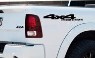 2 x matte black 4x4 off road single color vinyl decals fits dodge ram logo