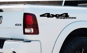 img 2 attached to 2 X Matte Black 4X4 Off Road Single Color Vinyl Decals Fits Dodge Ram