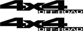 img 1 attached to 2 X Matte Black 4X4 Off Road Single Color Vinyl Decals Fits Dodge Ram