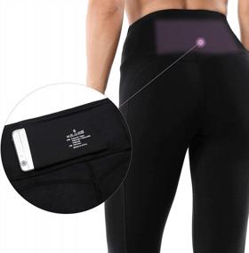 img 2 attached to Women'S High Waist Yoga Leggings With Pockets - Tummy Control Workout Pants For Gym & Yoga
