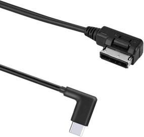 img 2 attached to AMI Music Interface 2-in-1 Adapter Type C Charging & Aux Cable for A4 A3 (MMI 3G Plus), Android Google Pixel, Galaxy Note