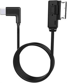 img 4 attached to AMI Music Interface 2-in-1 Adapter Type C Charging & Aux Cable for A4 A3 (MMI 3G Plus), Android Google Pixel, Galaxy Note