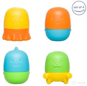 img 3 attached to Enhance Toddler Bath Time Play with Ubbi Interchangeable Bath Toys, Versatile Mix and Match Baby Bath Accessory, Fun Water Toys for Babies