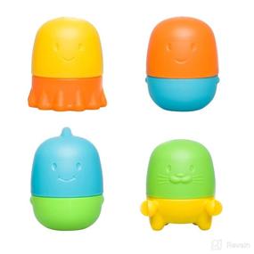 img 4 attached to Enhance Toddler Bath Time Play with Ubbi Interchangeable Bath Toys, Versatile Mix and Match Baby Bath Accessory, Fun Water Toys for Babies