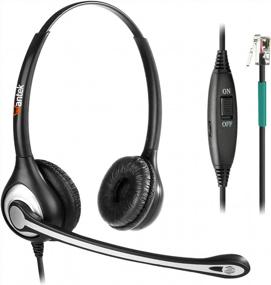 img 4 attached to Wantek Corded Telephone Headset Dual W/Noise Canceling Mic Compatible With ShoreTel Plantronics Polycom Zultys Toshiba NEC Aspire Dterm Nortel Norstar Meridian Siemens ROLM Landline Deskphones(F602S2)