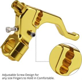 img 3 attached to 🏍️ NICECNC Gold Universal Short Stunt Clutch Lever for Various Motorcycles - Compatible with DRZ400E 2000-2008, DRZ400S 2000-2009, DRZ400SM 2005-2009, See Fitment