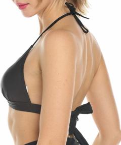 img 3 attached to Flatter Your Curves With Our Classic Retro Women'S Push Up Bikini Top - V-Neck & Padded