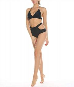 img 1 attached to Flatter Your Curves With Our Classic Retro Women'S Push Up Bikini Top - V-Neck & Padded