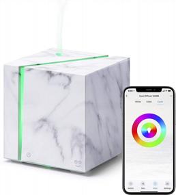 img 4 attached to WiFi-Enabled Smart Essential Oil Diffuser And Humidifier With Voice Control, App Integration, LED Lighting, Timer, And Scheduling - 200Ml Ultrasonic Aromatherapy For Alexa And Google Home