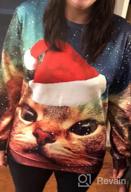 img 1 attached to Stay Festive In Style With Cutiefox'S 3D Print Ugly Christmas Sweater Sweatshirts review by Angela Flores