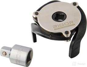 img 4 attached to 🔧 Universal Oil Filter Wrench, RIGOR 23026, Adjustable 2.4" to 3.6", 3/8" Drive, Super Magnetic, Spring-Loaded Steel 3 Jaw for Secure Grip, Includes 1/2"F to 3/8"M Drive Adapter