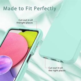 img 2 attached to 📱 PULEN Galaxy A03S Case with Built-in Screen Protector - International Model, Rugged PC Front Cover + Soft TPU Non-Slip Back Cover, Full-Body Protective Case - Green