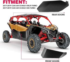 img 3 attached to Kemimoto Maverick X3 Max Lower Door Inserts: Durable Aluminum Half Doors for 2017-2020 Can Am X3 Max (4 Doors)