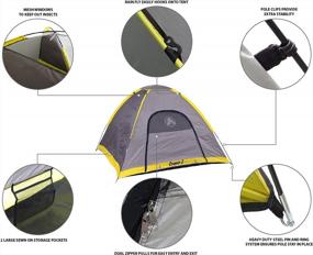 img 2 attached to 2-3 Person Camping Tent | Lightweight, Heavy Duty | Weather & Flame Resistant Outdoor Hiking Gear | Fast & Easy Set-Up | 7'X7' Floor, 51" Peak Height